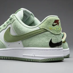 product still of Yoda signature Nikes, 85mm f1.8