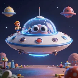 a cartoony ufo space souce,  in the style of Rayman origins, michael ancel, Ruan Jia and Mandy Jurgens and Greg Rutkowski, trending on Artstation, award winning, unreal engine, octane render W 1024