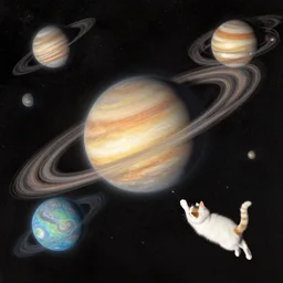 the solar system exploded and a cat was blown away