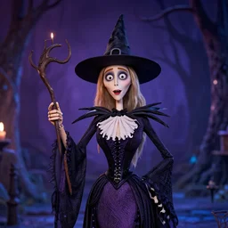 Jennifer Connelly as a Witch in Tim Burton's Nightmare Before Christmas, Stop Motion