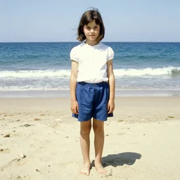 “young girl at the beach by Norman Rockwell”