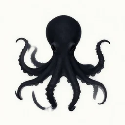 octupus minimalistic symmetric!! concept art by afshar petros aoshima chiho caldwell clyde, matte background, sharp contours, minimalist, trending on artstation, 8 k