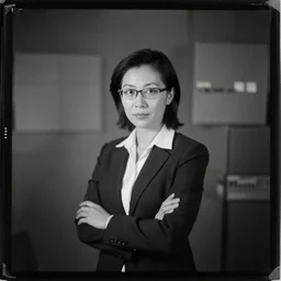 fujifilm superia x - tra 4 0 0 photograph of business lady at night volumetric wetplate high contrast boxes in background