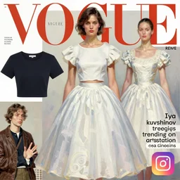 vogue magazine, elle magazine, instagram fashion, ilya kuvshinov, john singer sargent, trending on artstation, oil painting, crop top, ballroom dress, intricate