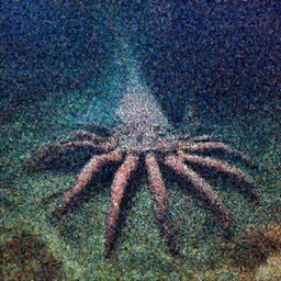 deep sea creature, human leg, no eyes