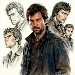 portrait, Gabriel Boric in the Last of Us universe, watercolor, dramatic lighting, cinematic, establishing shot, extremely high detail, foto realistic, cinematic lighting, pen and ink, intricate line drawings, by Yoshitaka Amano, Ruan Jia, Kentaro Miura, Artgerm, post processed, concept art, artstation, matte painting, style by eddie mendoza, raphael lacoste, alex ross