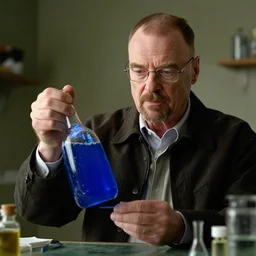 walter white making blue meth