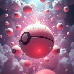 a dreamy otherworldly 3 d render of floating pokeballs, pixiv fanbox, dramatic lighting, maximalist pastel color palette, splatter paint, pixar and disney exploded - view drawing, graphic novel by fiona staples and dustin nguyen, peter elson, alan bean, wangechi mutu, clean cel shaded vector art, trending on artstation