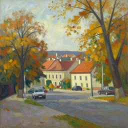 an edward hopper style painting of ( ( ( ( ( ( ( ( balatonfured, a resort town in veszprem county, in hungary ) ) ) ) ) ) ) ), autumn, october of 1 9 4 8