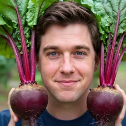 Dwight Schrutte's face in a beet