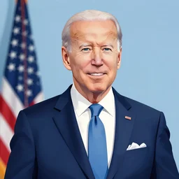 franklin booth illustration of joe biden, subject is centered in frame