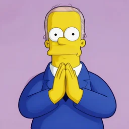 joe biden as mr burns from simpsons clasping his hands maniacally