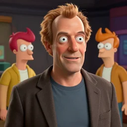 hyper realistic portrait of professor hubert farnsworth from futurama under studio lighting by matt groening and david hagemann | detailed, hd, cgi, realistic, photorealistic, subsurface scattering, volumetric lighting, global illumination, microdisplacement, micro detail