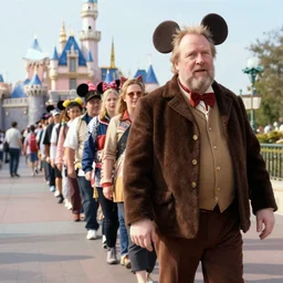 john carpenter's the thing in line at disneyland, high resolution photo