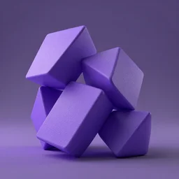 rendering of simple angular geometric shapes with sharp edges, the shapes are made of plastic, pebbled surface, microtexture, purple grey lighting, high contrast, cgi, ambient occlusion, masterwork, filmic, instagram, 3 d design, advertising visualization, splash page, widescreen 4 k