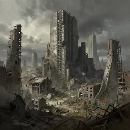 concept art by dan mumford of apocalypse abandoned city art, digital painting, sharp focus, illustration