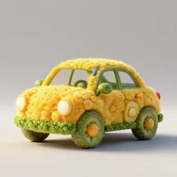 car made of fruits, artstation