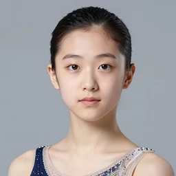 close photo portrait of young japanese gabriella papadakis