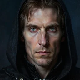 portrait of a male warlock, extreme fine detail background, night, highly detailed, detailed eyes, high quality, digital painting, hyperrealistic, by gaston bussiere, j. c. leyendecker, craig mullins