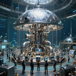 underwater crowded cloning facility build under metallic dome, machines, technologies, machines, experience, giant building, hyperdetailed, artstation, cgsociety, 8 k