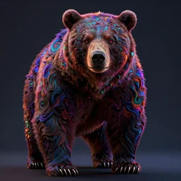 photorealistic bear demon in the style of michael whelan and gustave dore. hyperdetailed photorealism, 1 0 8 megapixels, amazing depth, glowing rich colors, powerful imagery, psychedelic overtones, 3 d finalrender, 3 d shading, cinematic lighting, artstation concept art