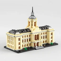 a lego model of vienna, 3 d render, smooth models, shiny, simple, unreal engine 5