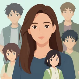 lucy lawless with brunette hair, clean cel shaded vector art. shutterstock. behance hd by lois van baarle, artgerm, helen huang, by makoto shinkai and ilya kuvshinov, rossdraws, illustration.