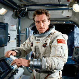 marlon brando on a space station hyper realism, high detail, extremely detailed, very sharp, award winning photoin the style of mary ellen mark