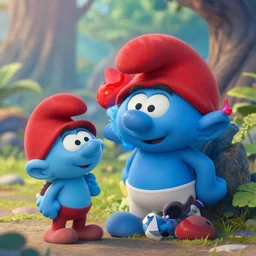 still of avatar movie but with smurfs