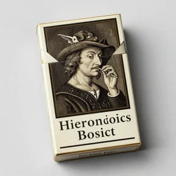 design for a vintage cigarette pack by hieronymous bosch