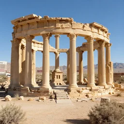 panorama of las vegas ruins, hyperdetailed, artstation, cgsociety, 8 k
