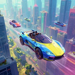 cyberpunk city with flying cars, ultrafine highly detailed hyper colorful illustration, sharp focus, unreal engine highly rendered, global illumination, radiant light, subtle light fog, intricate and detailed environment