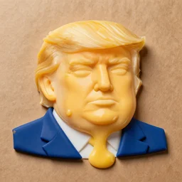 cheese, yellow melting donald trump, made from cheese!