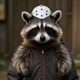 a raccoon dressed as freddie kruger