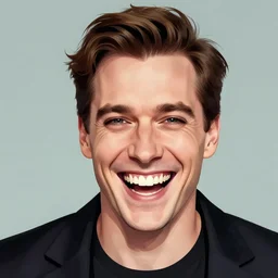 digital portrait of a laughing psychotic man by brian bolland, rachel birkett, alex ross, and neal adams | centered, deviantart, artgerm