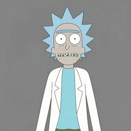 professional photograph of a portrait of Mr Meeseek from Rick and Morty, black and white, studio lighting, highly detailed