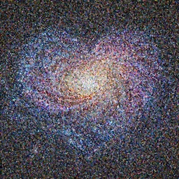 a galaxy shaped as a heart