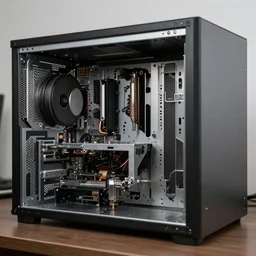 stalin building a pc, photography, photorealistic