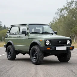 Lada Niva if it were manufactured in the 2022 production year, 2022 Lada Niva, wide angle exterior 2022