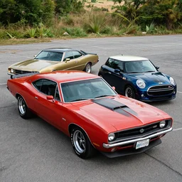 1 9 6 9 dodge charger mixed 1 9 6 9 camaro rs / ss mixed with mini cooper