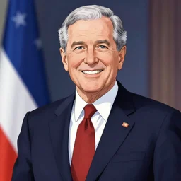 president george w bush as an anime character