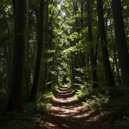 a forest walk in modern colours