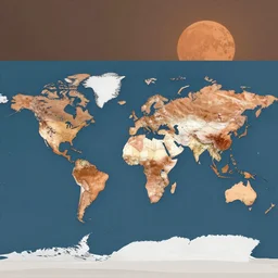Political world map of Mars