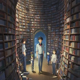 makoto shinkai concept art of the infinite library dimension, key visual, ambient lighting, highly detailed, digital painting, artstation, concept art, sharp focus, by makoto shinkai and akihiko yoshida and hidari and wlop and greg rutkowski