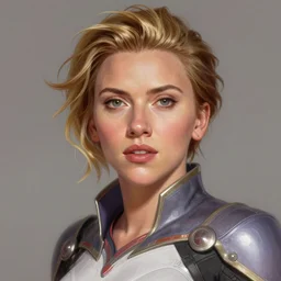 detailed portrait of scarlett johansson as zarya from overwatch, beautiful, fantasy, intricate, elegant, highly detailed, digital painting, artstation, concept art, matte, sharp focus, illustration, art by aenaluck, artgerm and roberto ferri and greg rutkowski, epic fantasy, digital painting