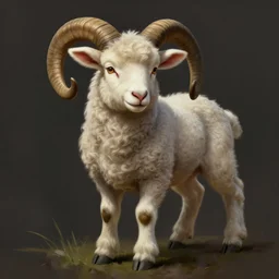 a detailed portrait of a lamb, by justin gerard and greg rutkowski, digital art, realistic painting, dnd, dungeons & dragons, character design, trending on artstation