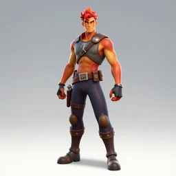 full-body character sheet of lava skin swift for the video game  ‘fortnite’ by Epic Games, 3d render, octane render, 4K, volumetric, trending on art station