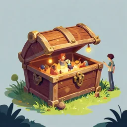 painting treasure on sea of thieves game smooth median photoshop filter cutout vector, behance hd by jesper ejsing, by rhads, makoto shinkai and lois van baarle, ilya kuvshinov, rossdraws global illumination