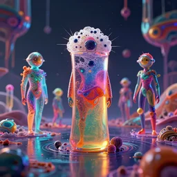 psychedelic liquids space people, colorful, cinematic, by wlop, super detailed, unreal engine 5, octane render, vfx, houdini, 8 k, super realistic