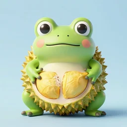 a frog shaped like a durian fruit 5 0 / 5 0 hybrid